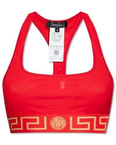 red versace sports bra|Versace bralette.